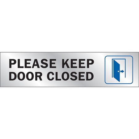 HY-KO Please Keep Door Closed Sign 2" x 8", 10PK B00044